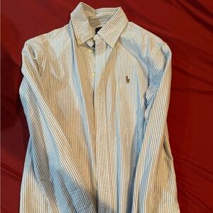 Ralph Lauren Polo blue and white stripe size small button down for women